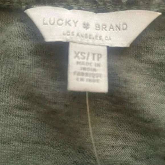 🆕Lucky🍀Brand Olive Leopard Print Babydoll Top🆕 - Picture 6 of 11